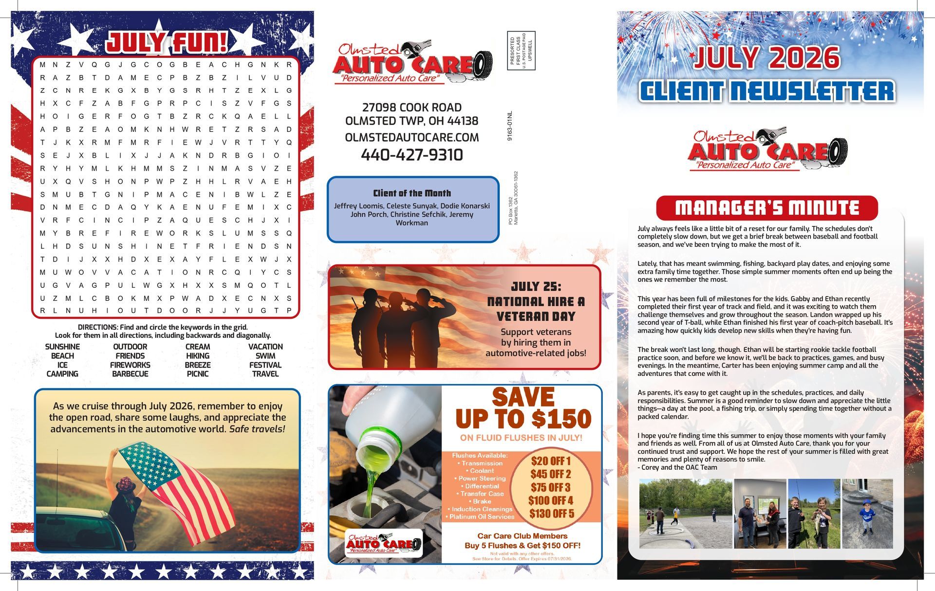 Newsletter - Olmsted Auto Care