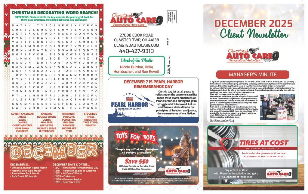 Newsletter - Olmsted Auto Care