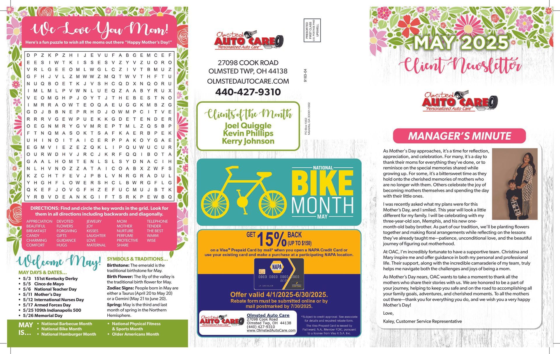 Newsletter - Olmsted Auto Care