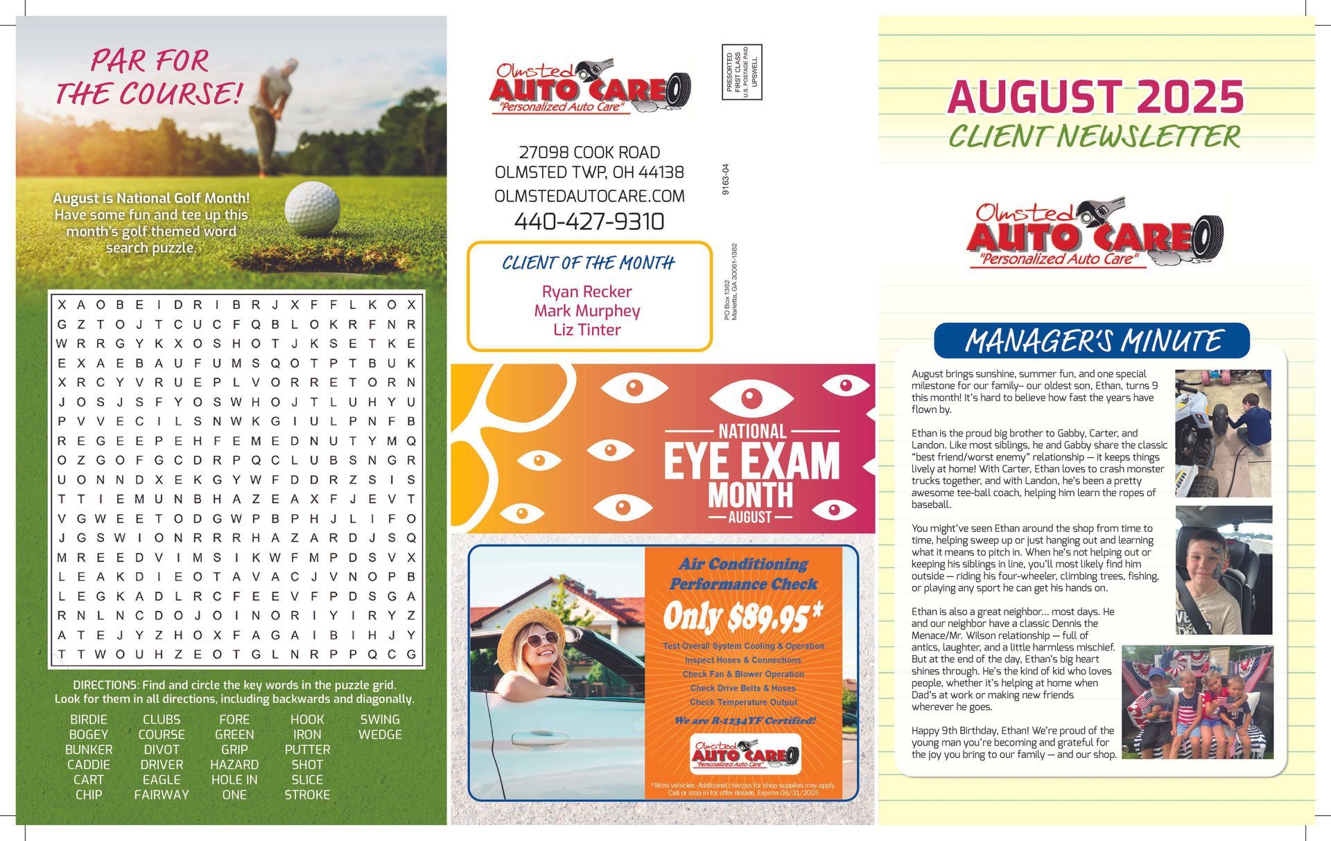 Newsletter - Olmsted Auto Care