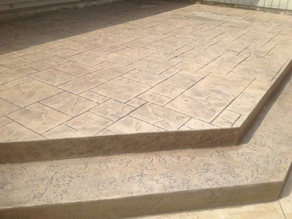 Brick stairs - stamped concrete in Churubusco, IN