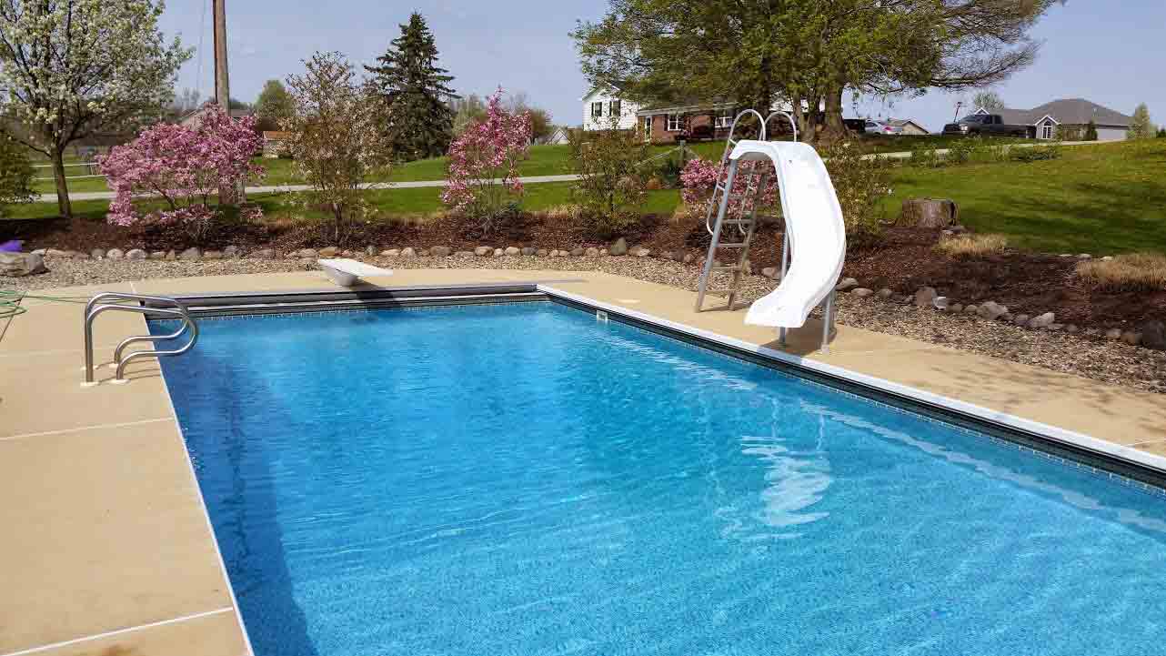 Swimming Pool and Slide - Pool Installation in Churubusco, IN