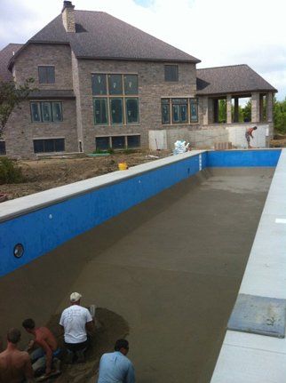 Pool liners undergoing maintenance - pool services Churubusco, IN