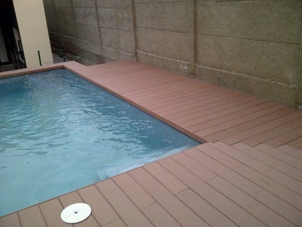 Pool area decking