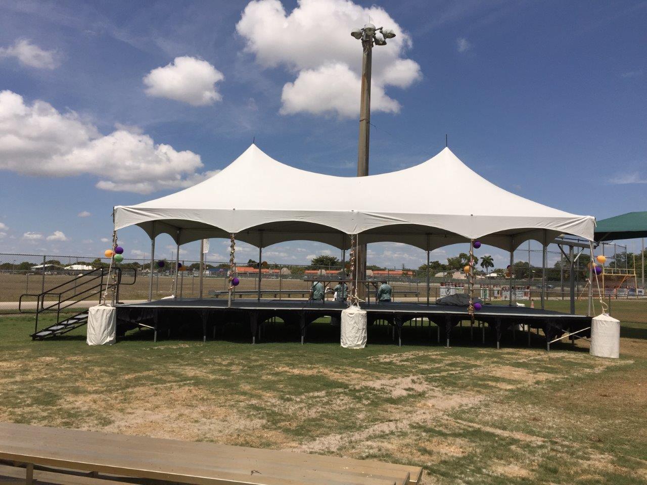 20'x40' High Peak on Stage