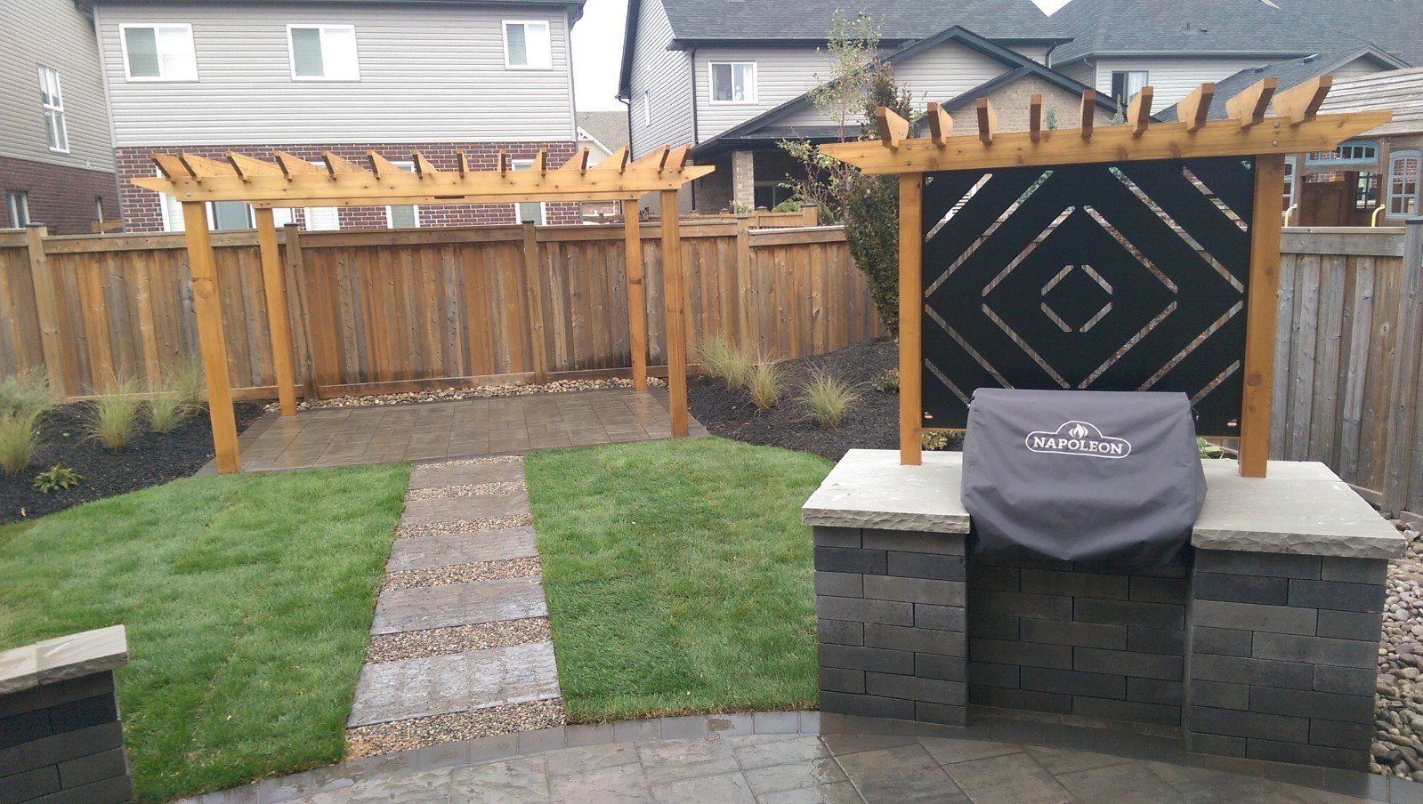 Backyard walkway and Gazebo
