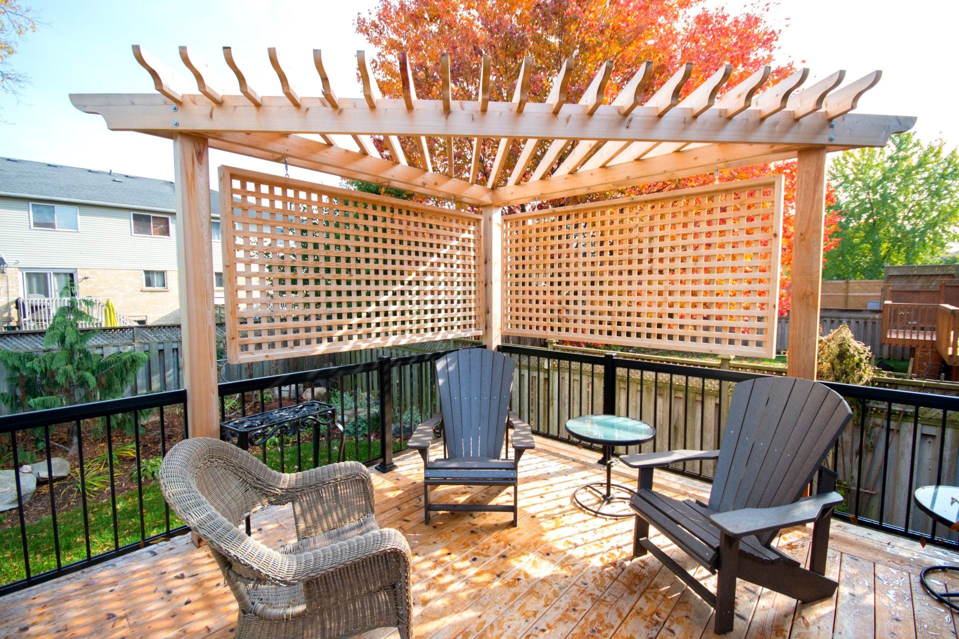 Back Patio with Lattice fencing