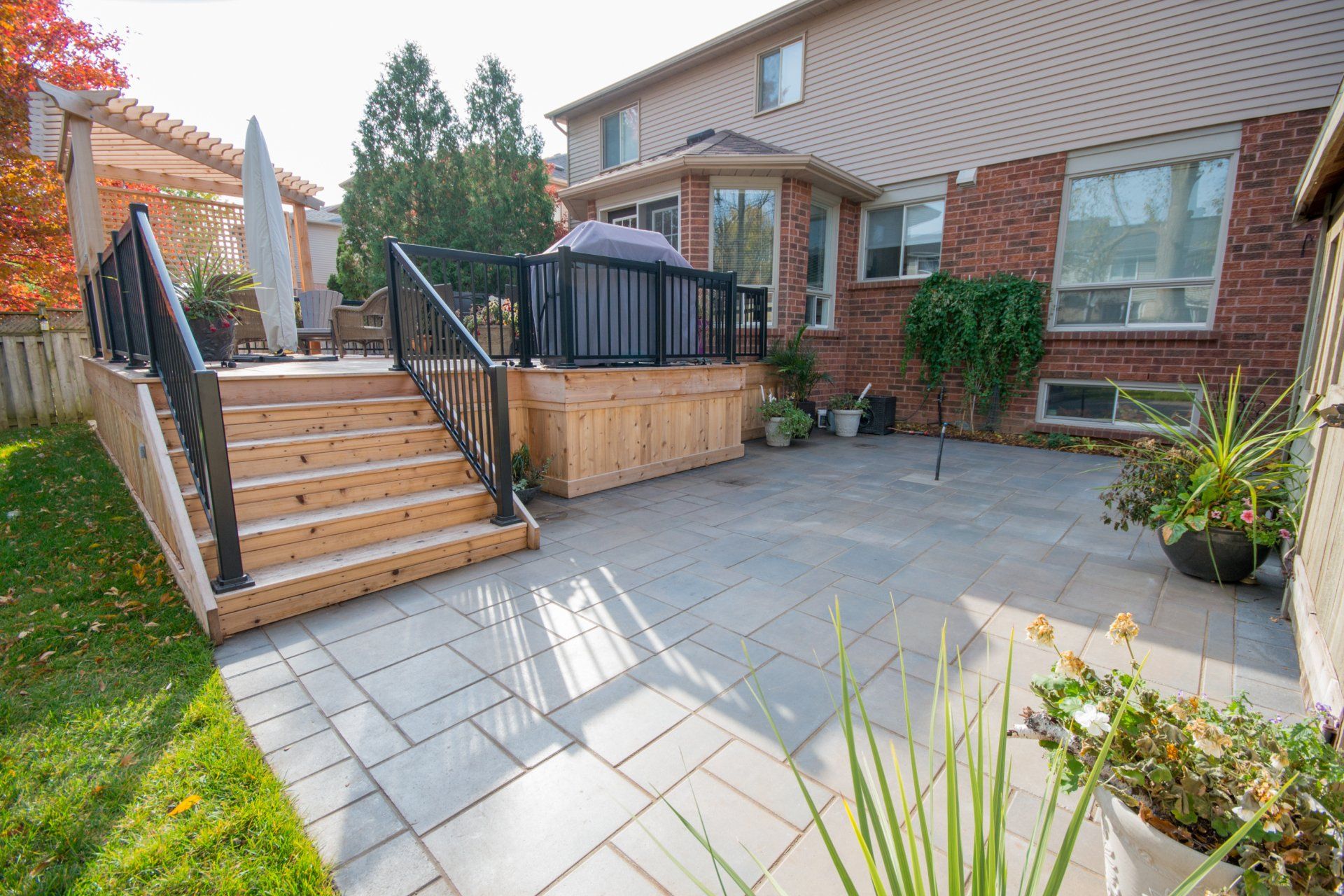 Back Pathway patio install