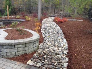 Mulch with walkway
