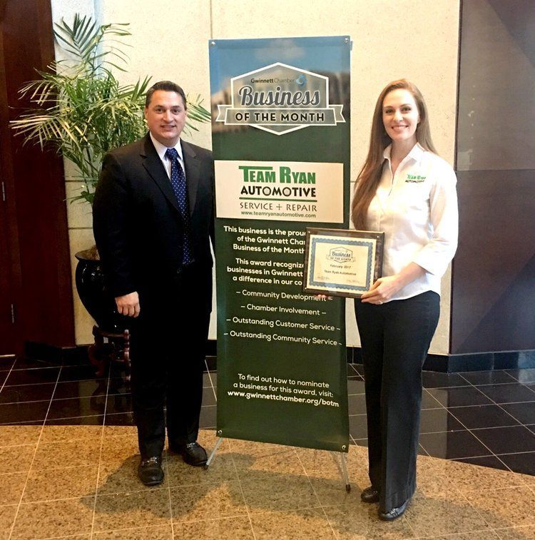 Gwinnett Chamber Of Commerce Recognizes Team Ryan Automotive As Business Of The Month For February 2017