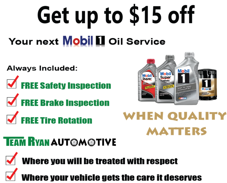 Mobil 1 Fall Offer - $15 Off Your Next Service!