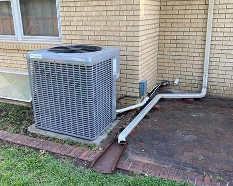 AC Installed Outside A House - Wichita, KS - American Services