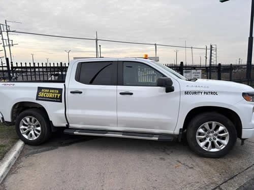 White security pickup truck with 