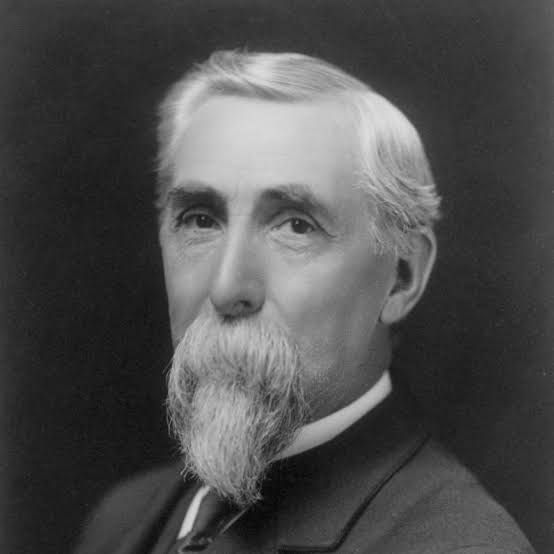 A man with a beard and mustache is wearing a suit and tie.