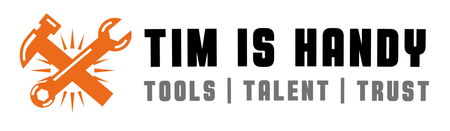 Logo: Orange tools crossed with tagline 