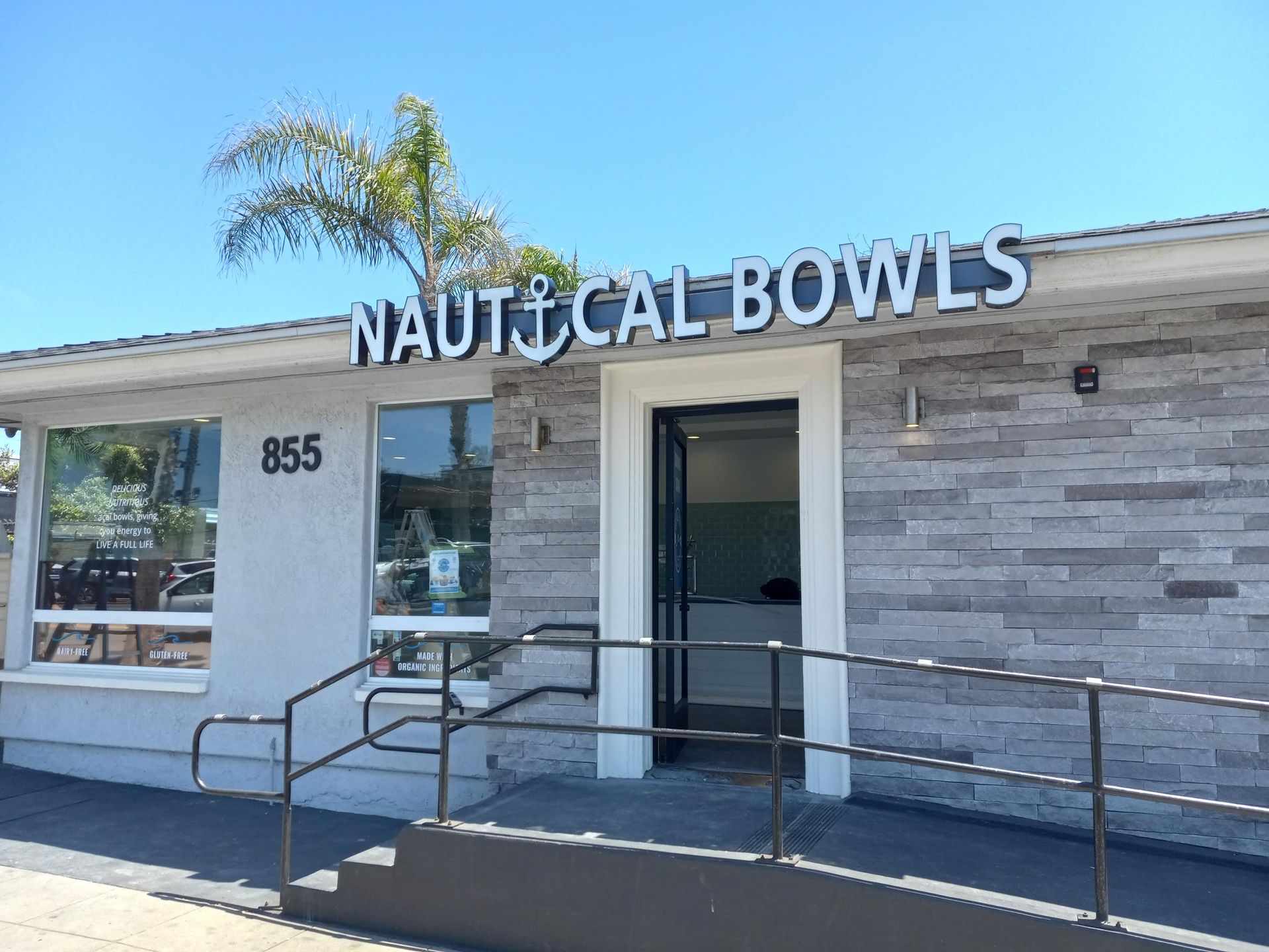 A building with a sign that says nautical bowls