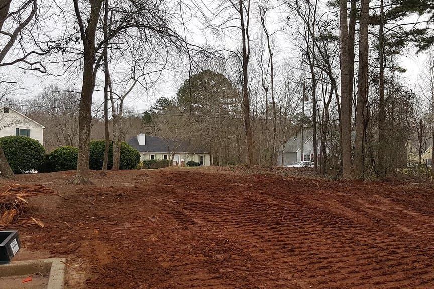 Rough grading service on a residential property in Tuscaloosa, Alabama.