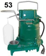 A Green Sump Pump With A White Float Attached To It | Wichita, KS | David Lies Plumbing