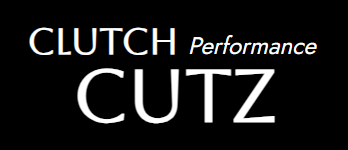 A black and white logo for clutch performance cutz