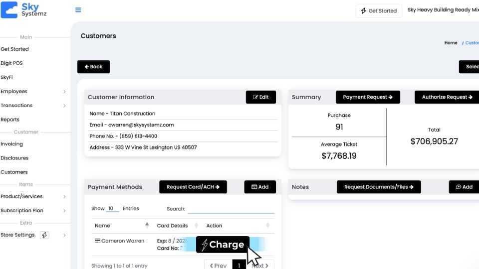 A screenshot of a dashboard with a arrow pointing to the change button.