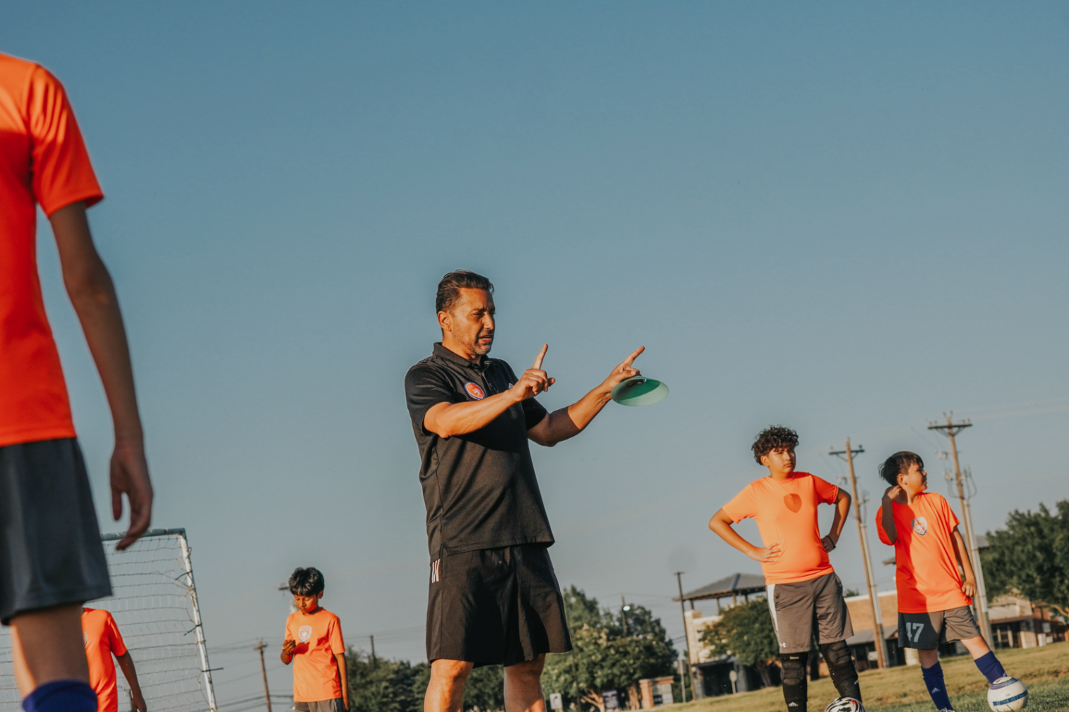 Coach Danny training players