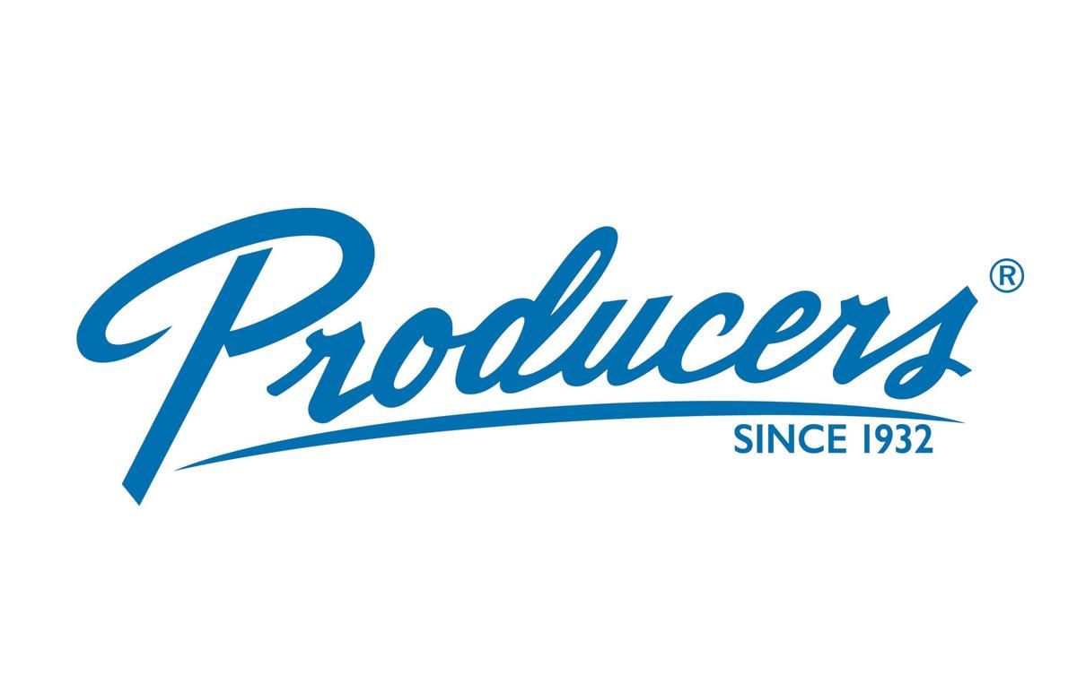 The producers logo is blue and has been around since 1932.