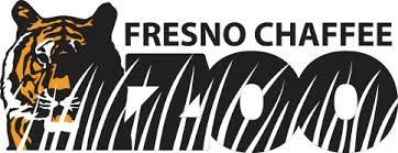 A logo for fresno chaffee zoo with a tiger on it