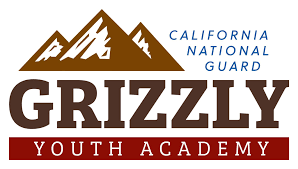 A logo for the california national guard grizzly youth academy