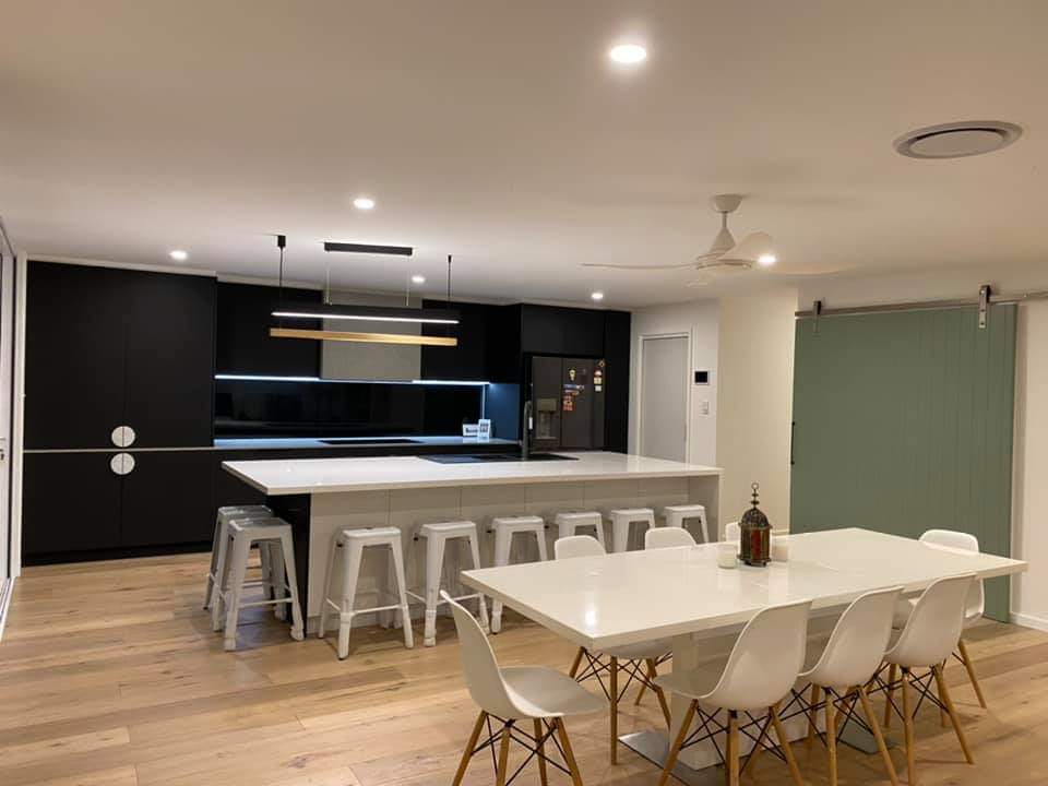Dining Area With Led Lights On — Electrical Services in Southport, QLD