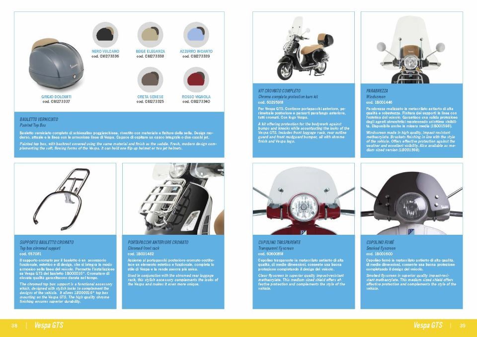 accessori e ricambi scooter