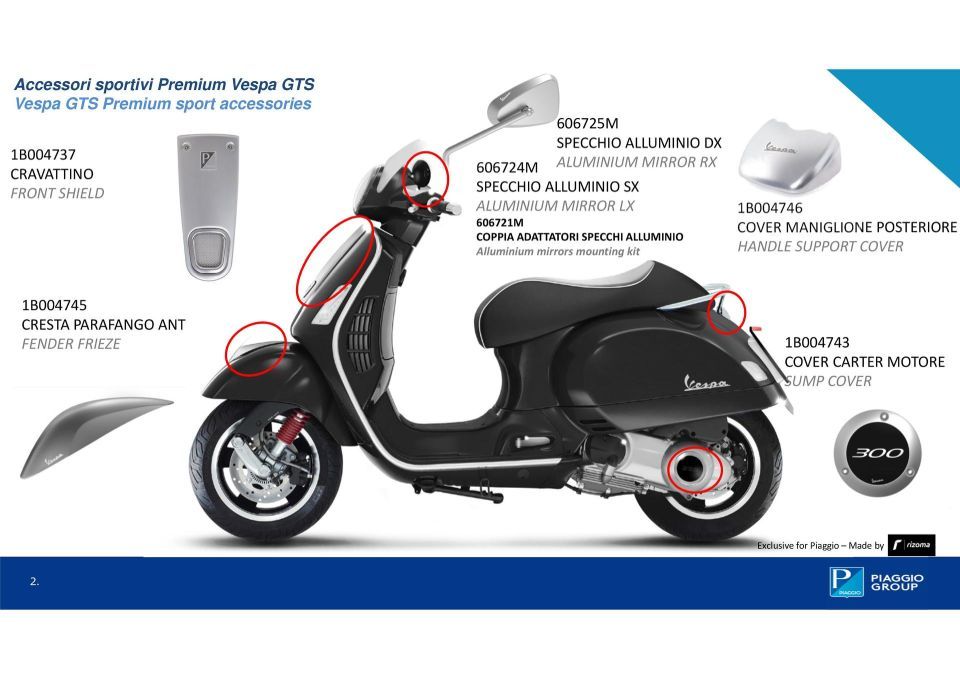 ricambi originali Piaggio e Vespa