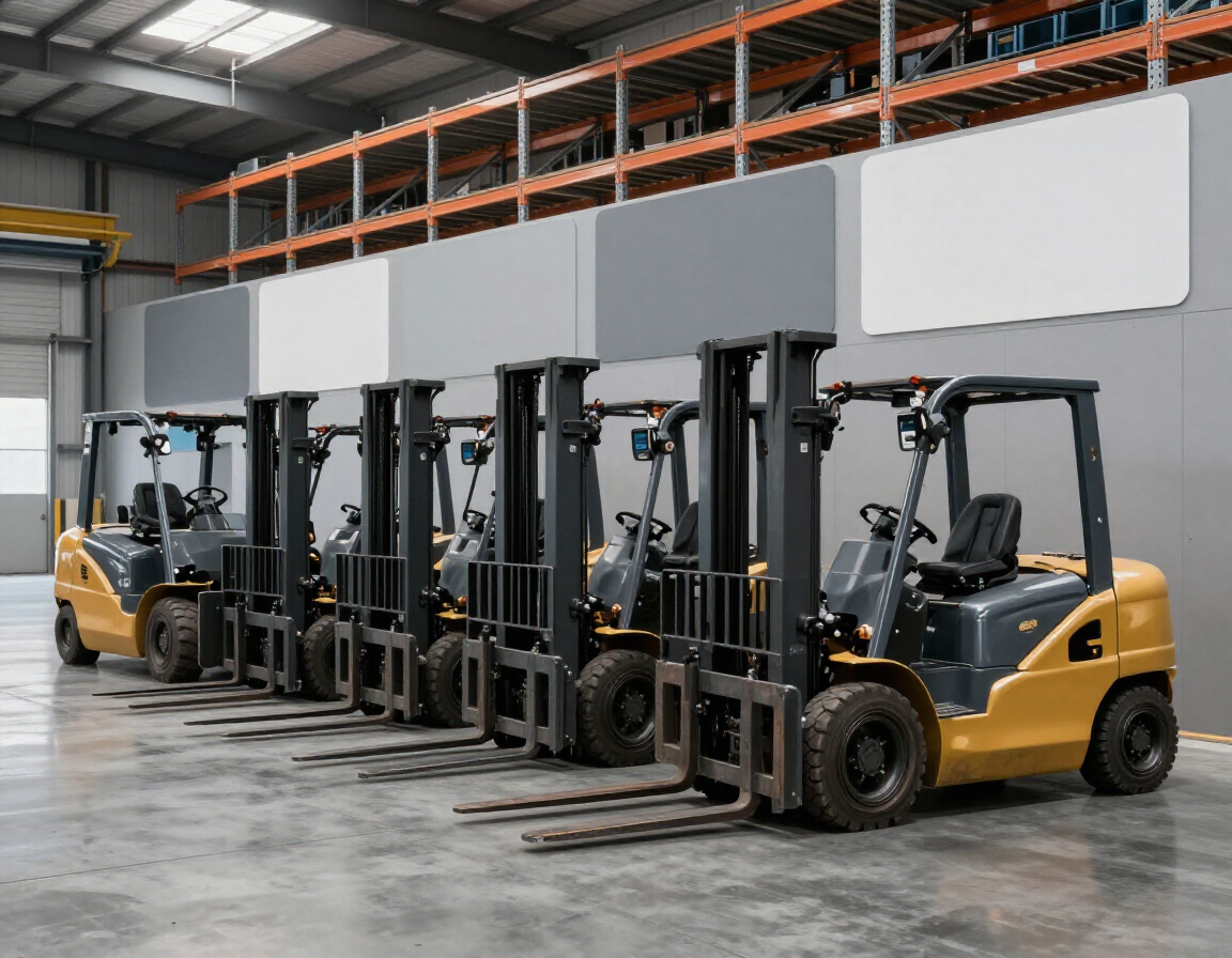 Flota de montacargas en operación