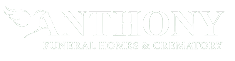 Anthony Funeral Homes & Crematory logo with dove outline.