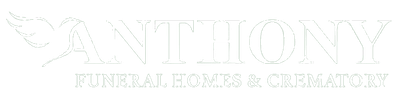 Anthony Funeral Homes & Crematory logo with dove outline.