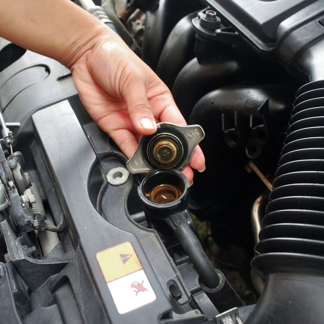 Car Mechanic Checking Vehicle Radiator