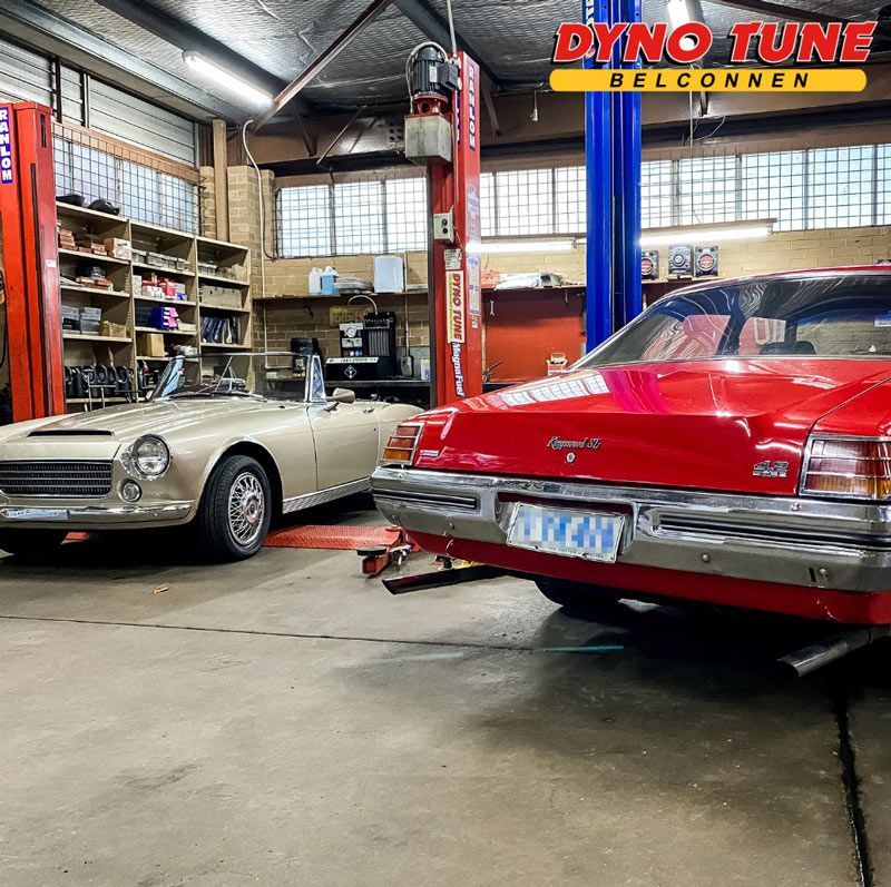 Two Vintage Cars Inside The Workshop — Mechanic In Belconnen, ACT