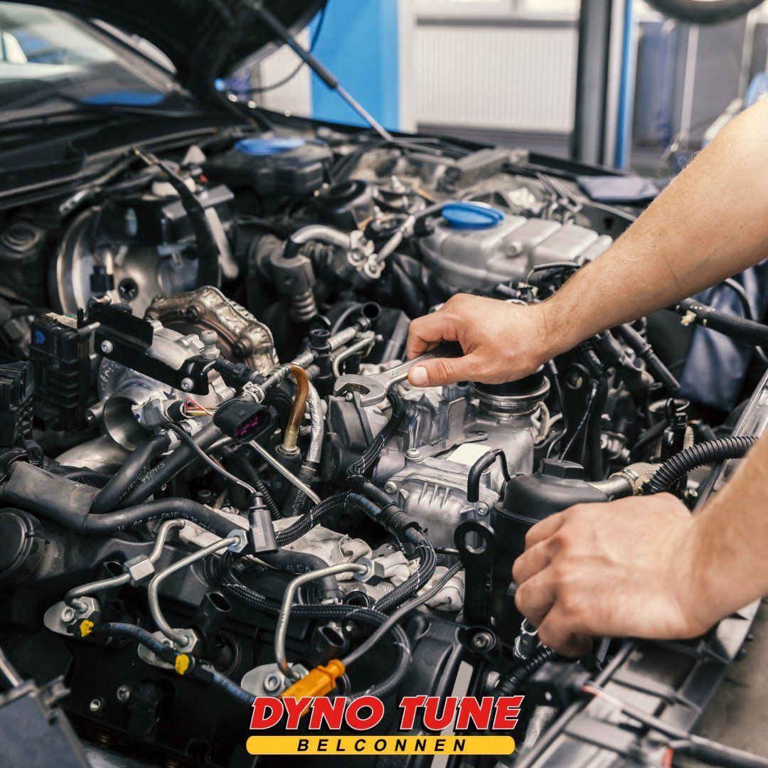 Mechanic Tuning Car Engine Bay