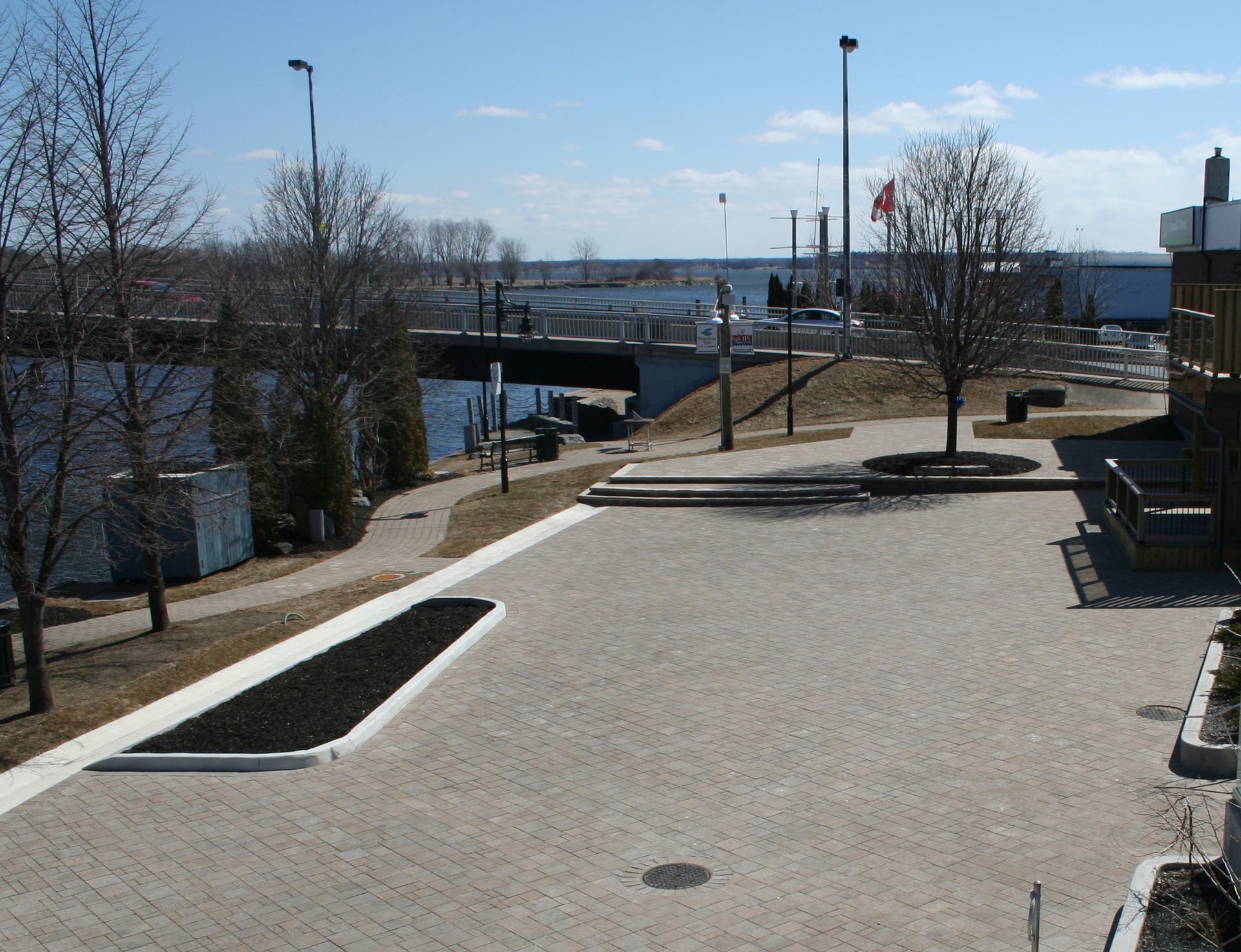 A view of a bridge over a body of water