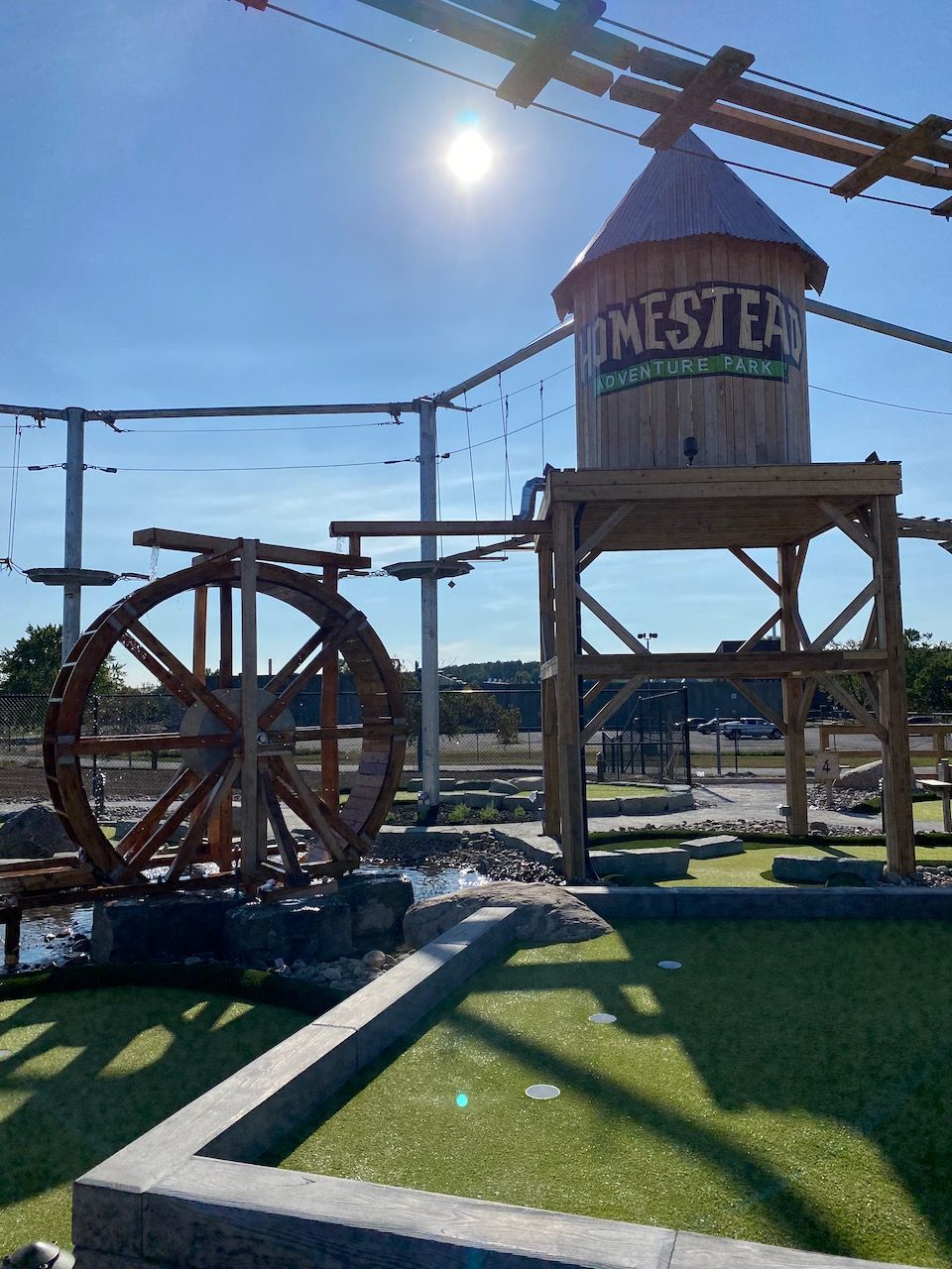 A water tower with the word chester on it
