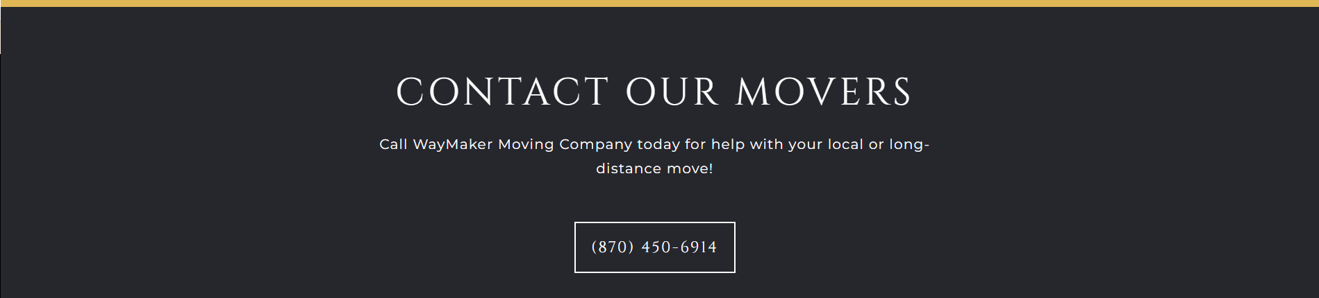 contact our movers call waymaker moving company