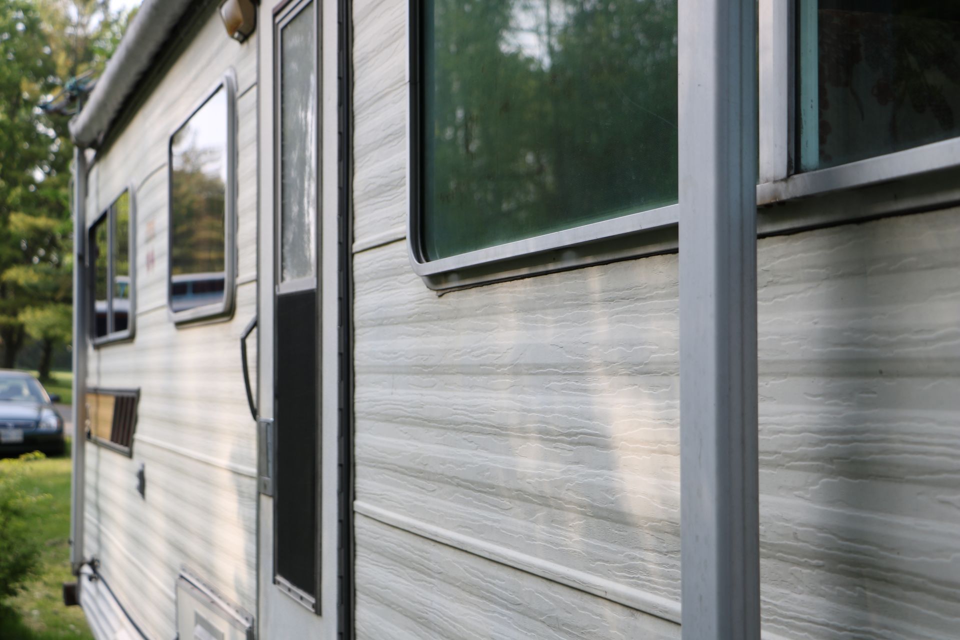 RV camping. RV camping.