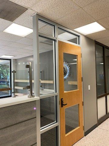 Wood Door With Glass — Morehead City, NC — Atlantic Glass & Mirror