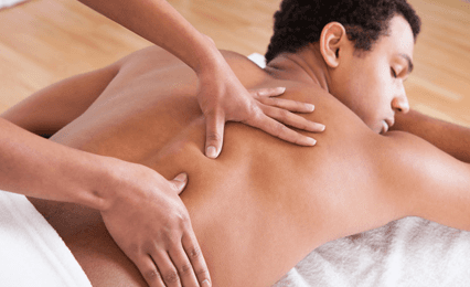 A man having a back massage