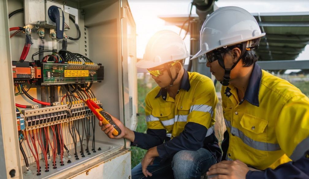 A Bunch of Wires Are Connected to an Electrical Box — L & K Electrical & Air Conditioning in Barraba, NSW