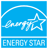 A blue energy star logo with a white star on it.