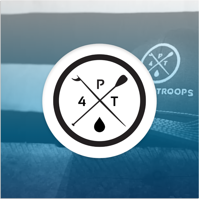 A logo for a company called pt troops