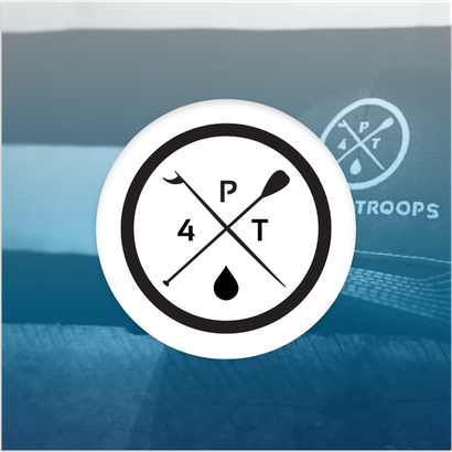 A logo for a company called pt troops