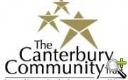The canterbury community logo with two stars and a magnifying glass.