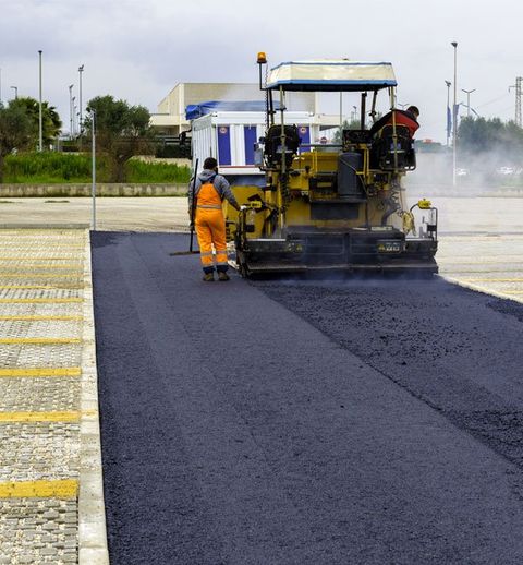 Asphalt Paver With Asphalt — Jacksonville, IL — VICC/AsphaltGuy.com