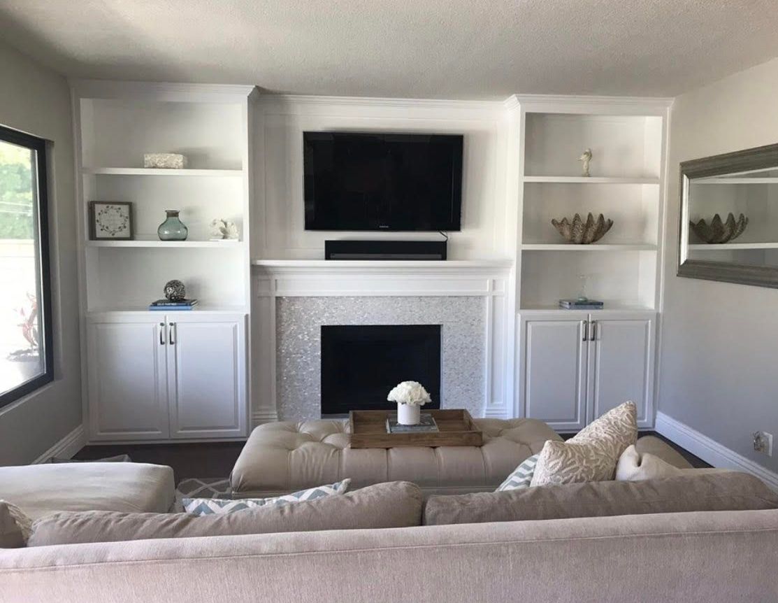 Woodworker Removing Sawdust on His Gloves